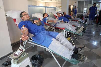 KASKİ personelinden örnek kan bağışı